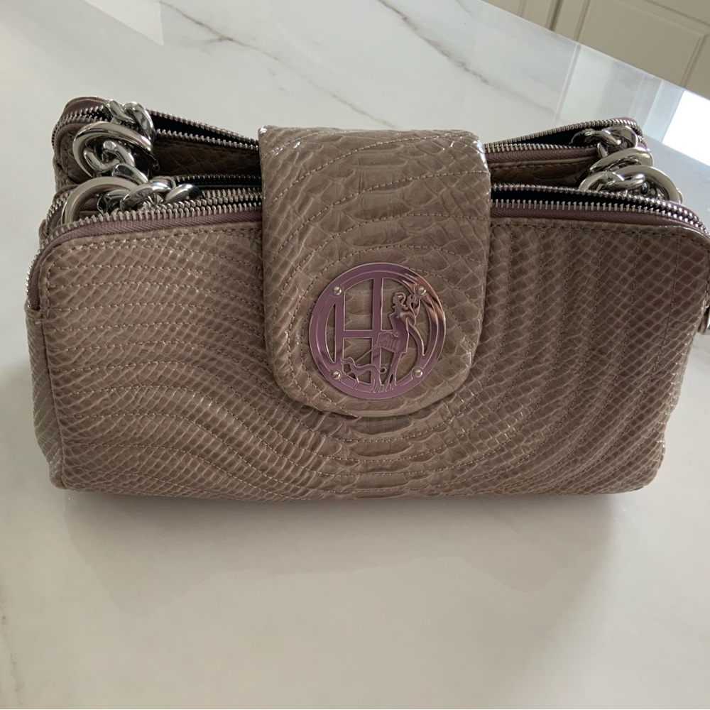 Henri Bedel Tan Snake Skin bag